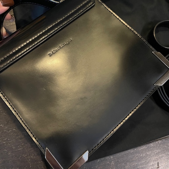 Mackage Black Rubie mini leather arrow clasped crossbody/handbag with box - Picture 6 of 16